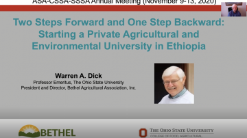 WARREN DICK PRESENTS THE BEAUTC PROJECT AT AGRICULTURAL CONFERENCE